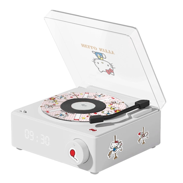 Vintage Vinyl Style Bluetooth Speaker - Hello Kitty