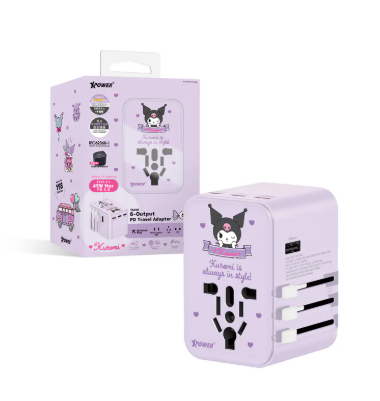 XPower x Sanrio Kuromi TA45B 45W 6輸出 PD3.0/PPS旅行充電器