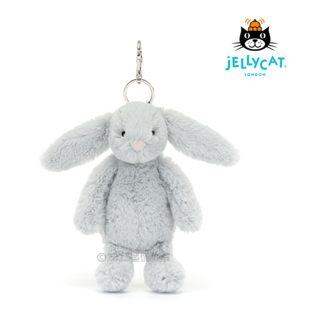 Jellycat Bashful Silver Bunny Bag Charm 雲灰銀兔 吊飾/鑰匙圈