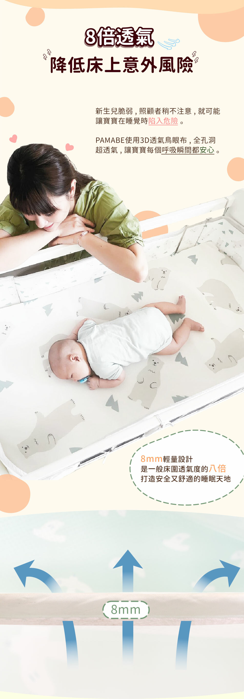 pamabe床圍8倍透氣