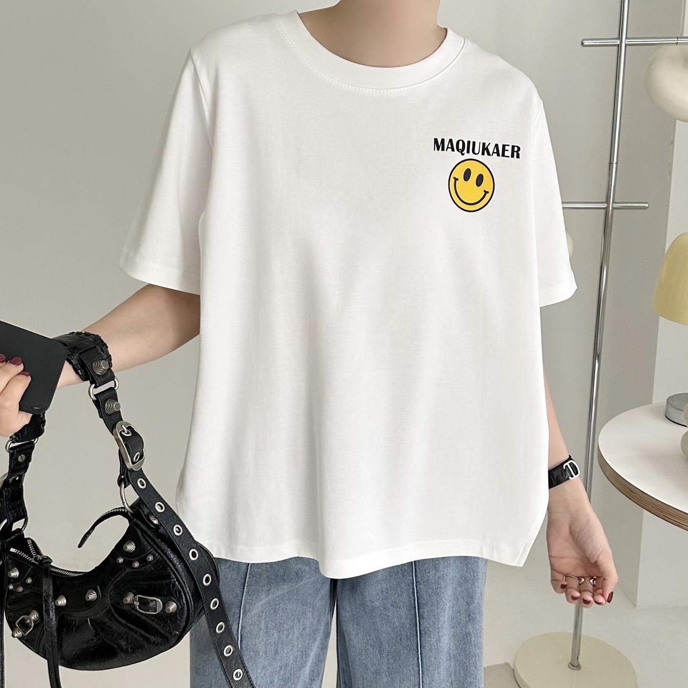 【BONNIE】哈哈笑腳開叉短袖TOP