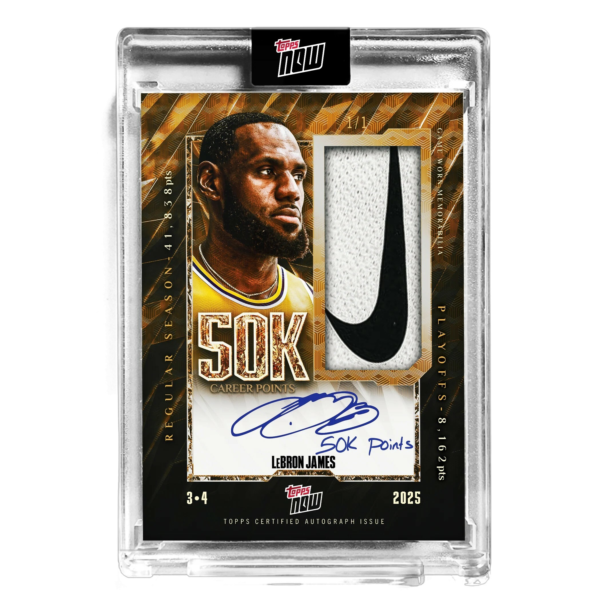 勒布朗詹姆斯 - 2025 Topps NOW®  5萬分達成 LeBron James 球員卡