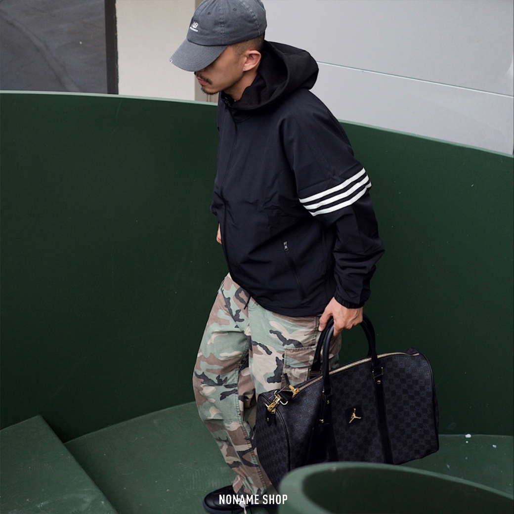 ADIDAS ORIGINALS ADICOLOR 朴載範同款 三葉草 LOGO 三線 立領 風衣 外套 (男款)