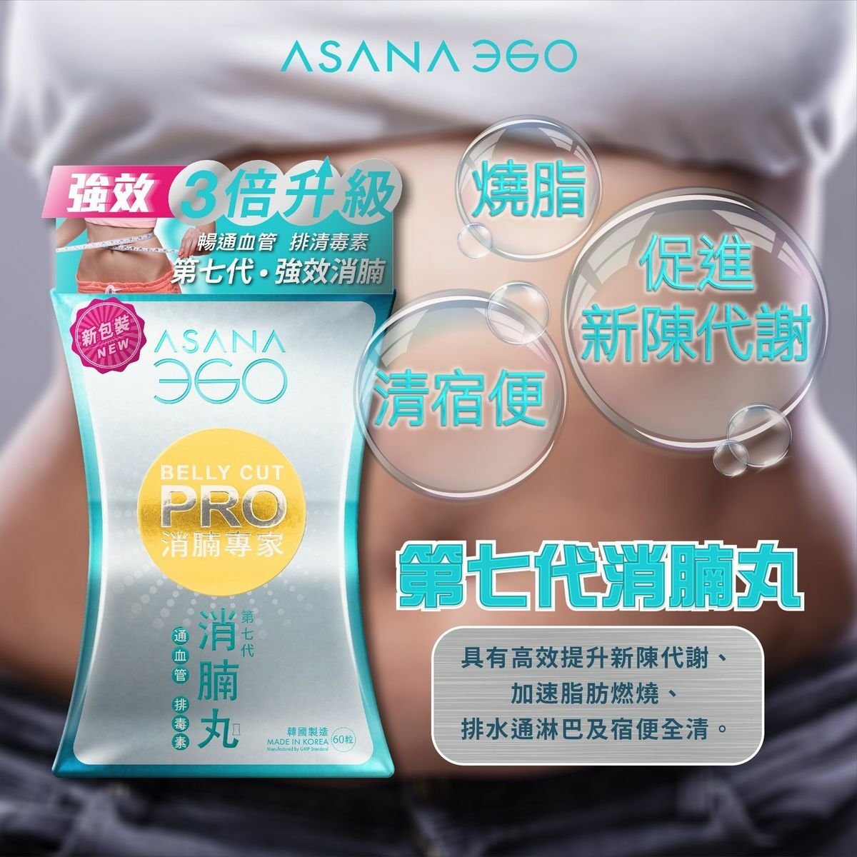 ASANA360 -第7代消腩丸 消腩專家 (60粒)