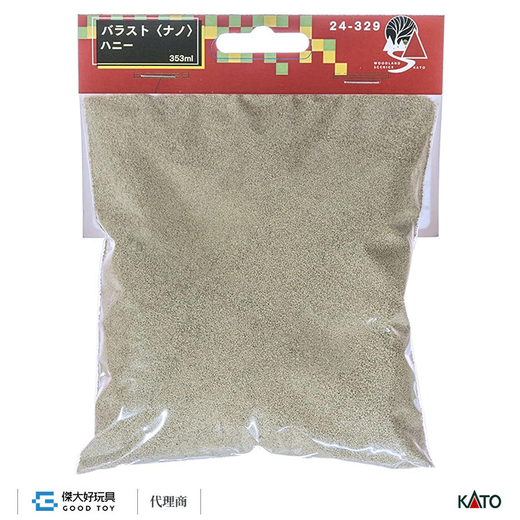 KATO 24-329 場景素材 道碴/碎石 ＜Nano＞ 蜂蜜色 (353ml)