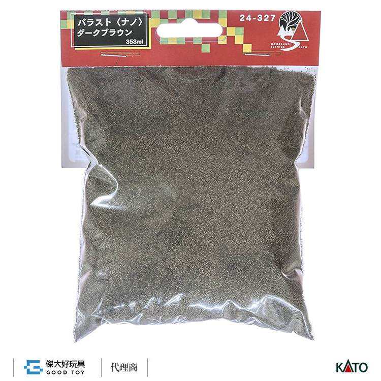 KATO 24-327 場景素材 道碴/碎石 ＜Nano＞ 深棕色 (353ml)