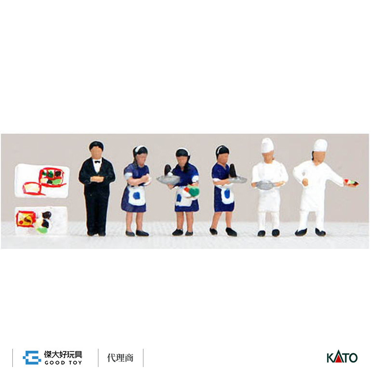 KATO 24-281 (N) 人偶 藍色列車餐車乘務員 (深藍) (6入)