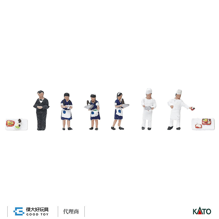 KATO 24-281 (N) 人偶 藍色列車餐車乘務員 (深藍) (6入)