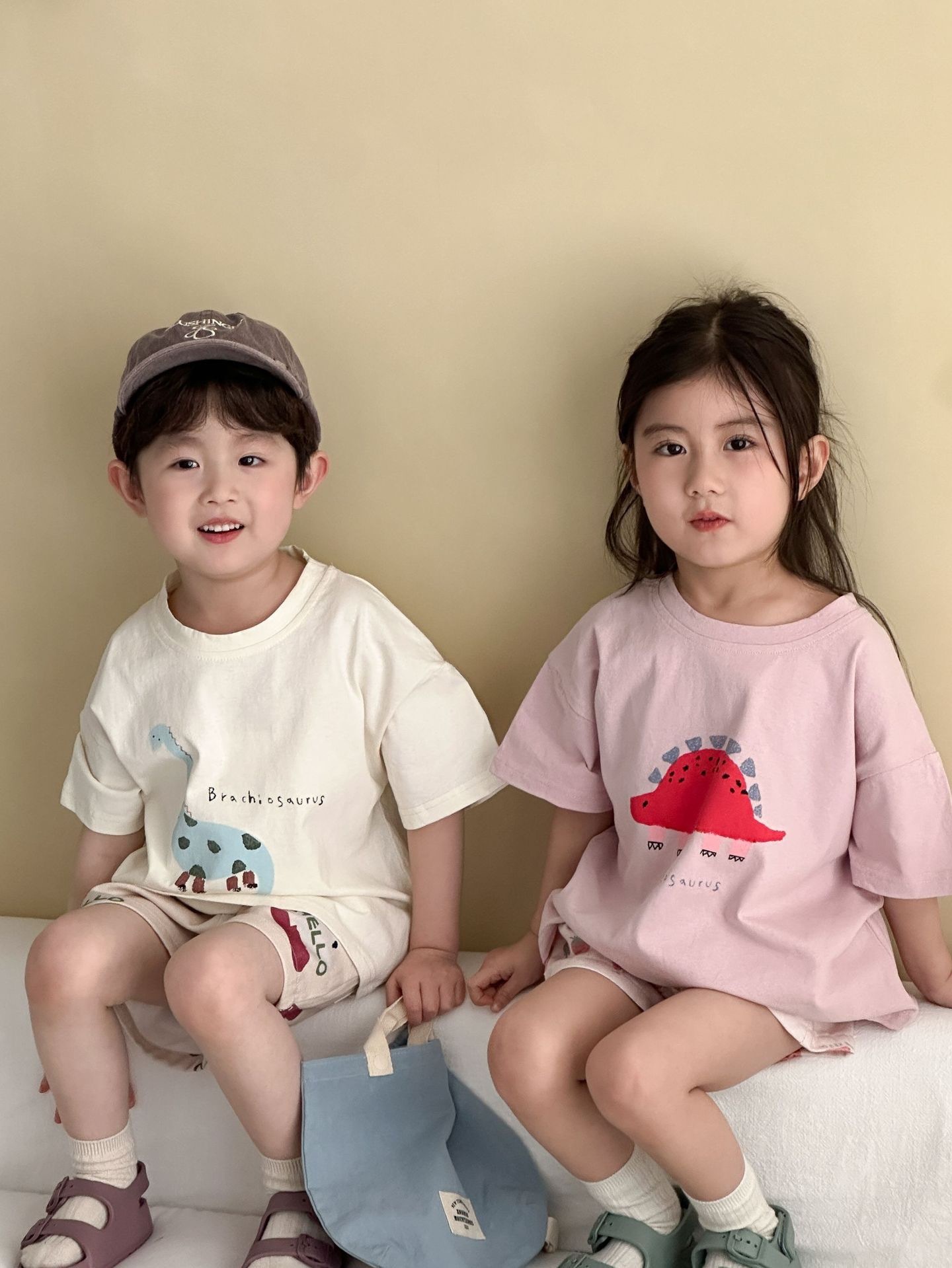 純棉哈囉草莓五分褲