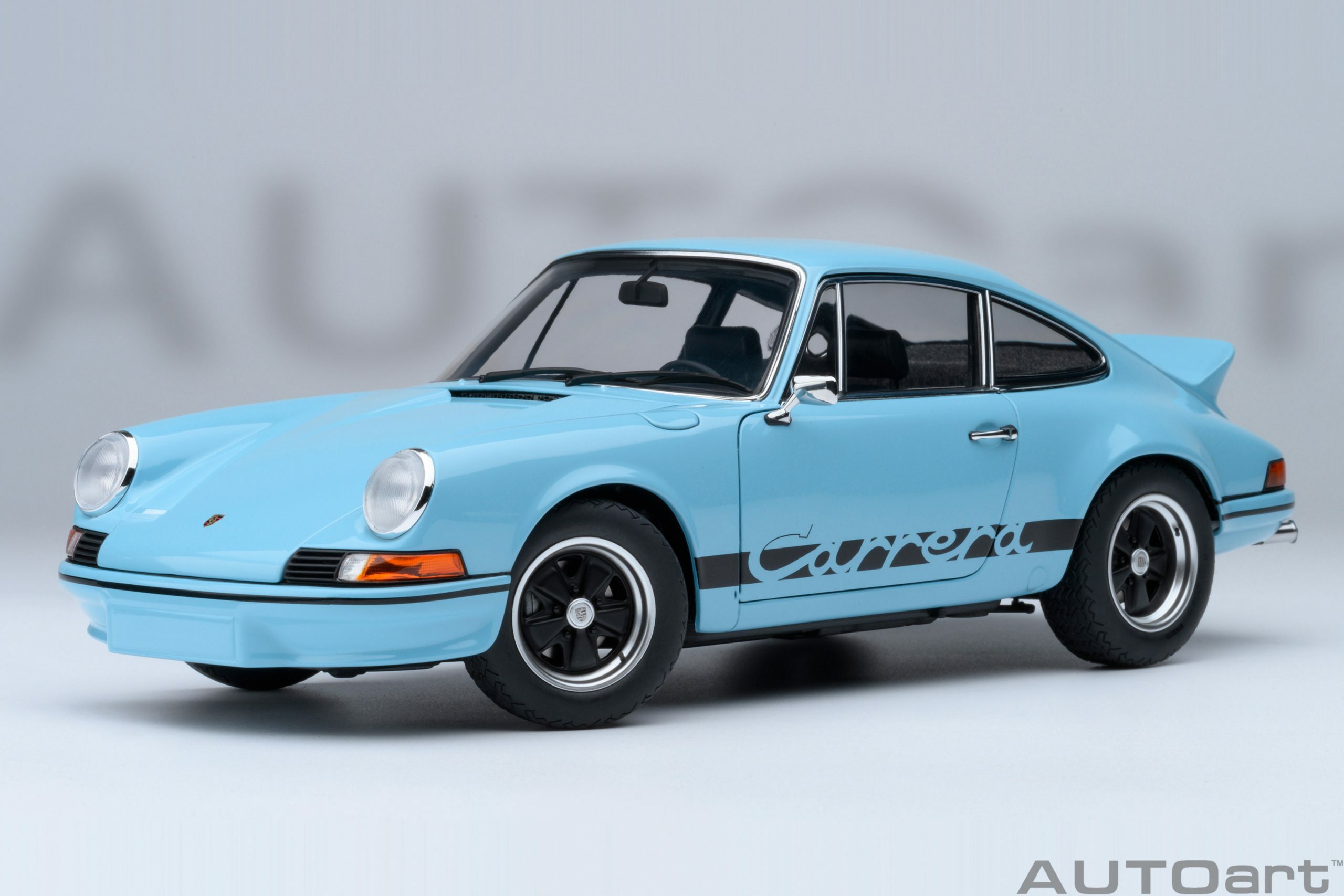 預訂 (訂金$300) (預訂價$1440) :1/18 AUTOART Porsche 911 Carrera 2.7 RS (Gulf Blue with Black stripes) (78032)