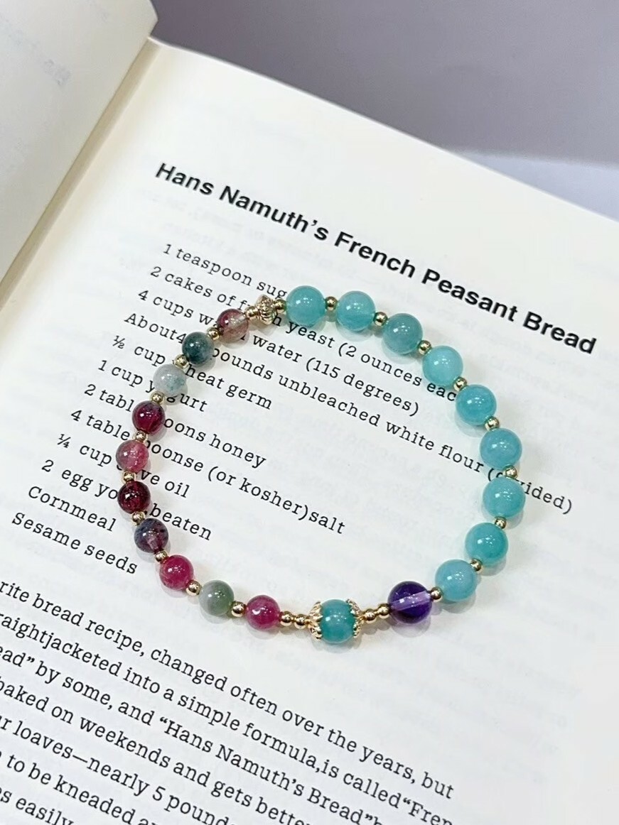 珊瑚之夢|天河石/碧璽手鍊