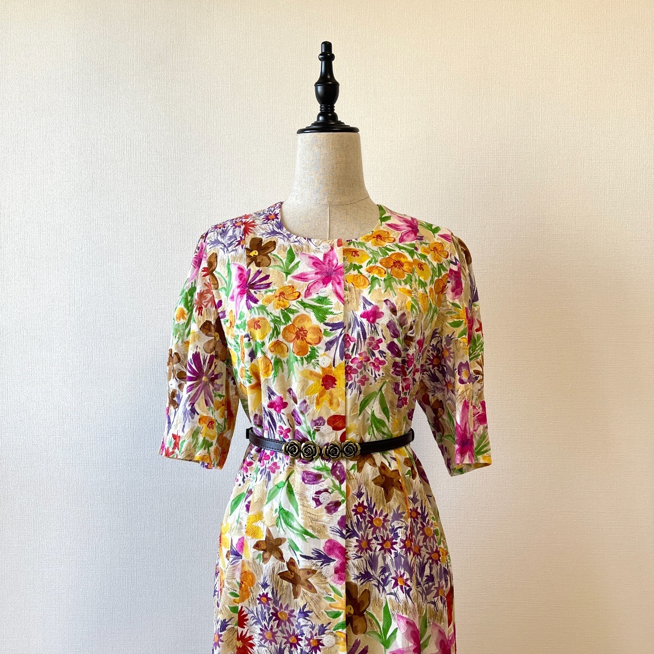 春日百花爭艷綿質連身裙