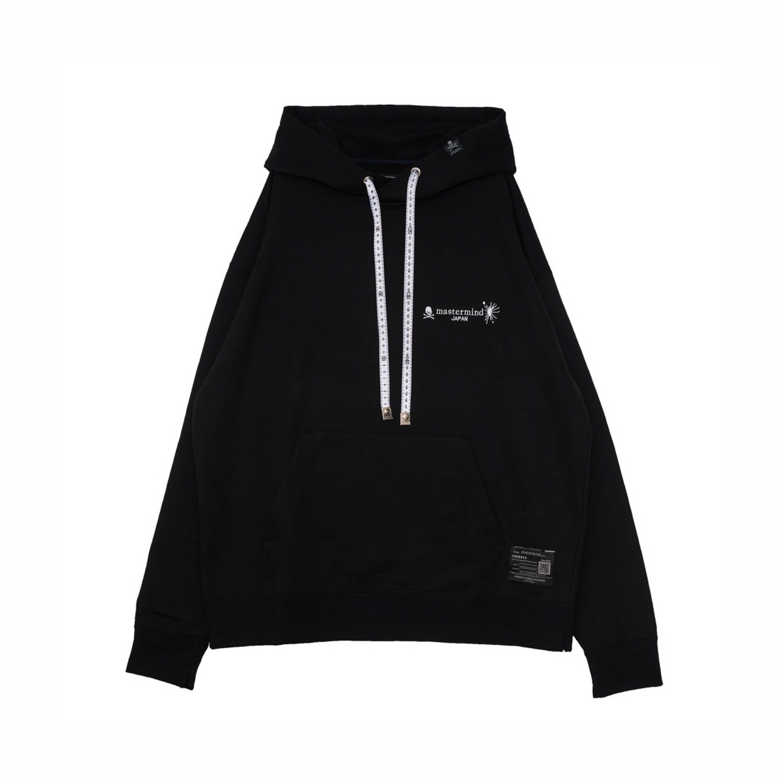 -(B4c01)-MASTERMIND JAPAN X MAISON MIHARA YASUHIRO MMY MEASURING TAPE DRAWSTRING HOODED SWEATSHIRT 帽Ｔ 聯名 骷髏 量尺抽繩-C14HD521