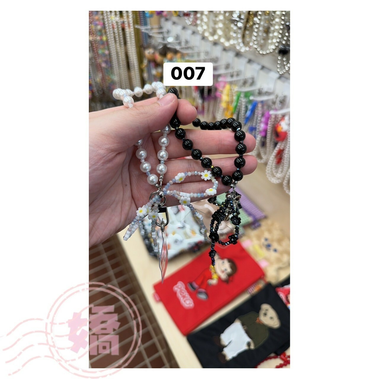 K30007蝴蝶結小花手機掛繩