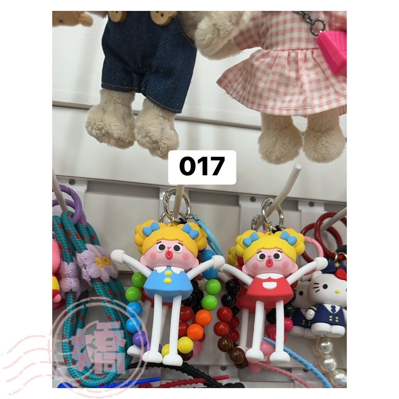 K30017長腳女生掛飾(粉'藍)