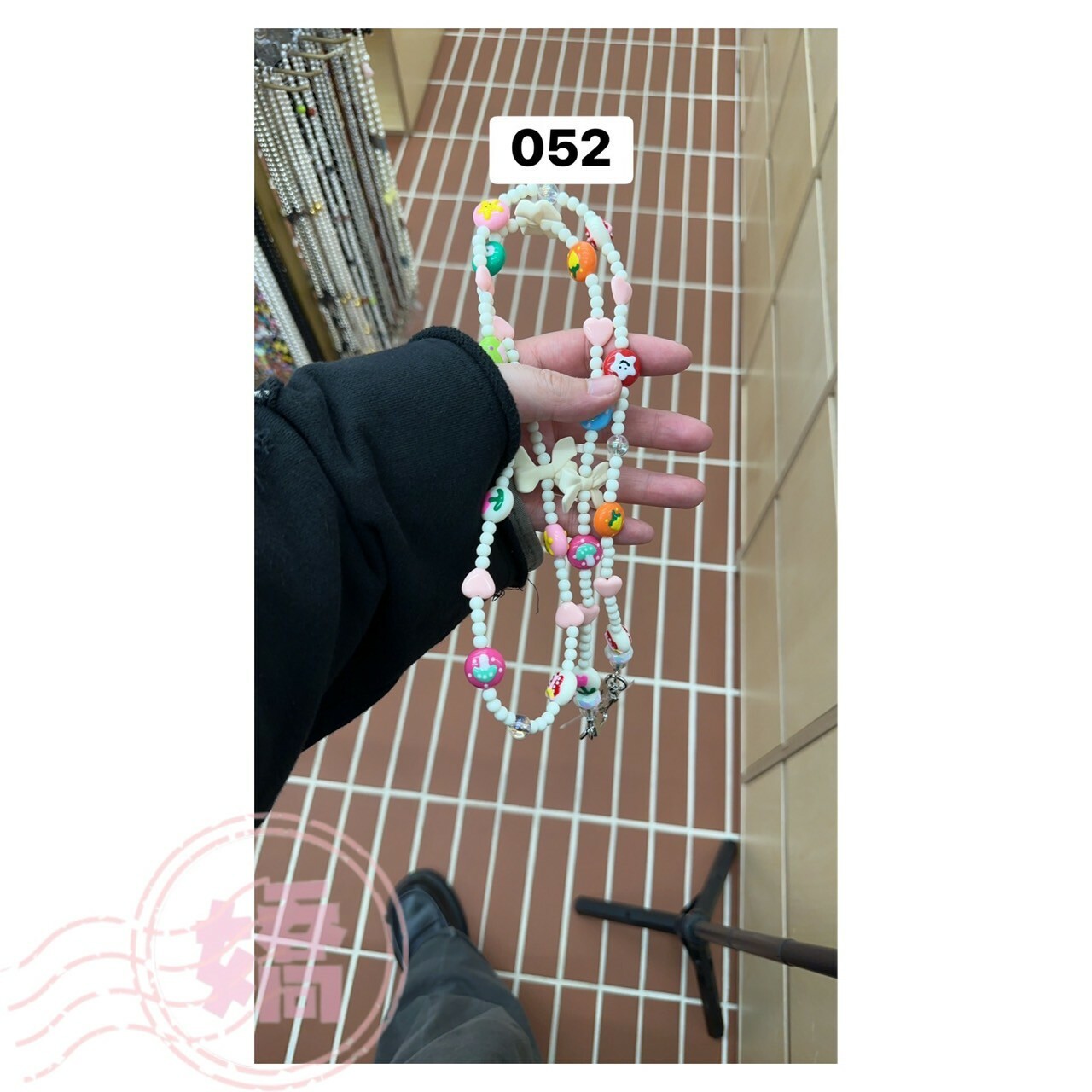 K30052串珠花長掛繩