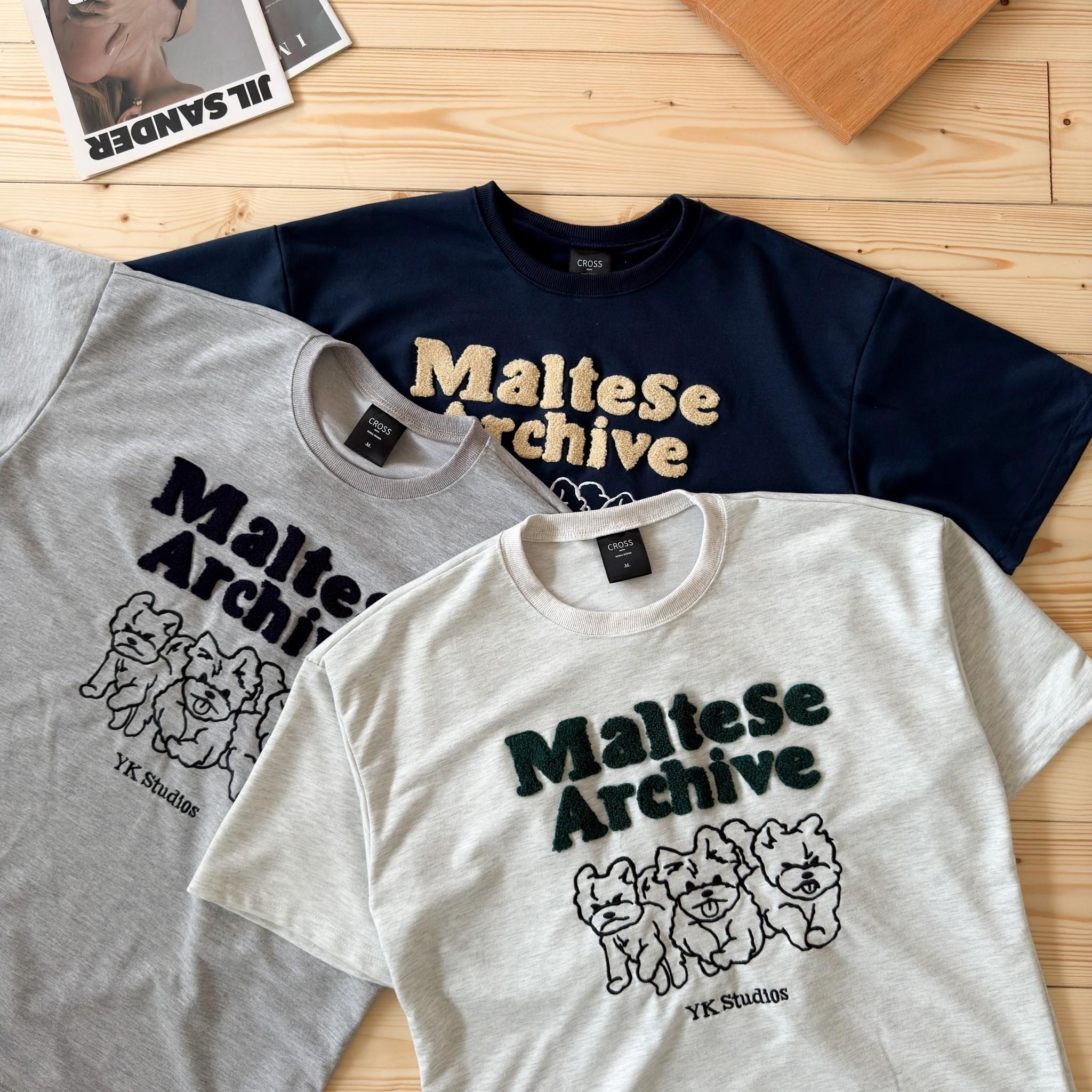 韓國短袖 Maltese Archive 植絨馬爾濟斯短T 18861