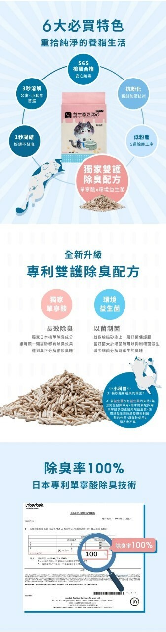 水魔素 | 益生菌條型豆腐砂貓砂 7L (單包賣場)