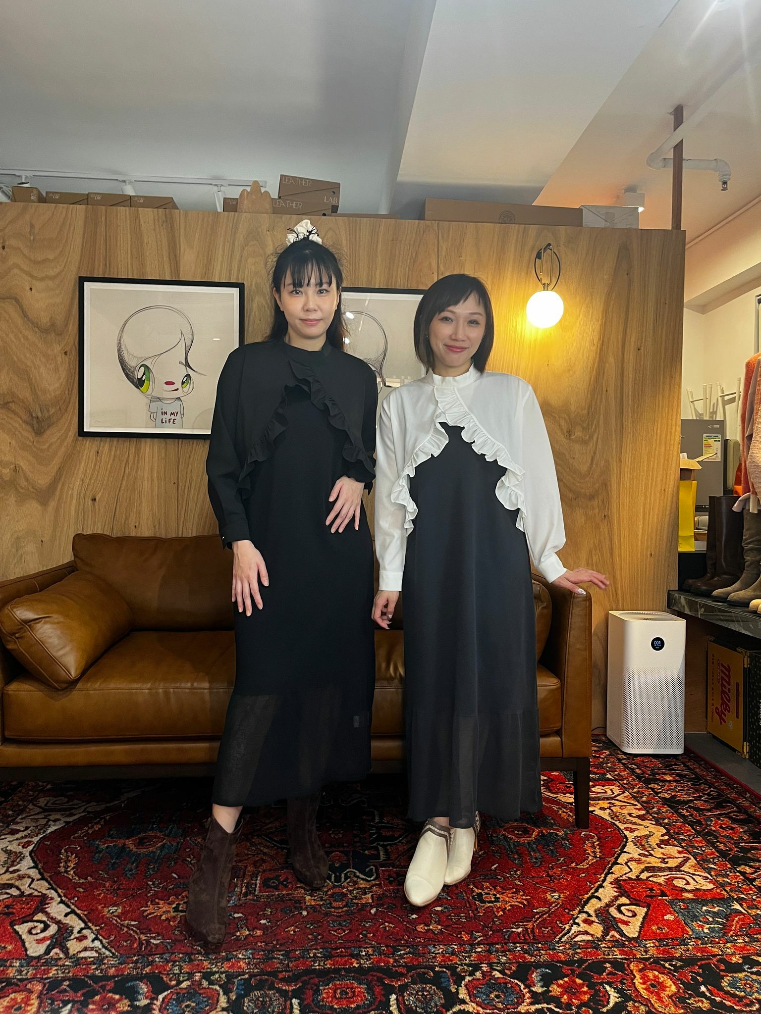 AB4065 小立領華麗木耳邊外搭 - 白色