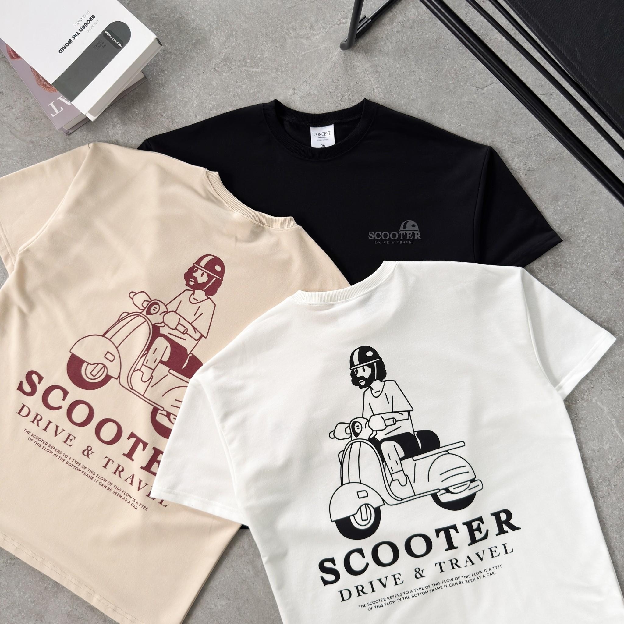 韓國短袖 Scooter 摩托車短T 80825