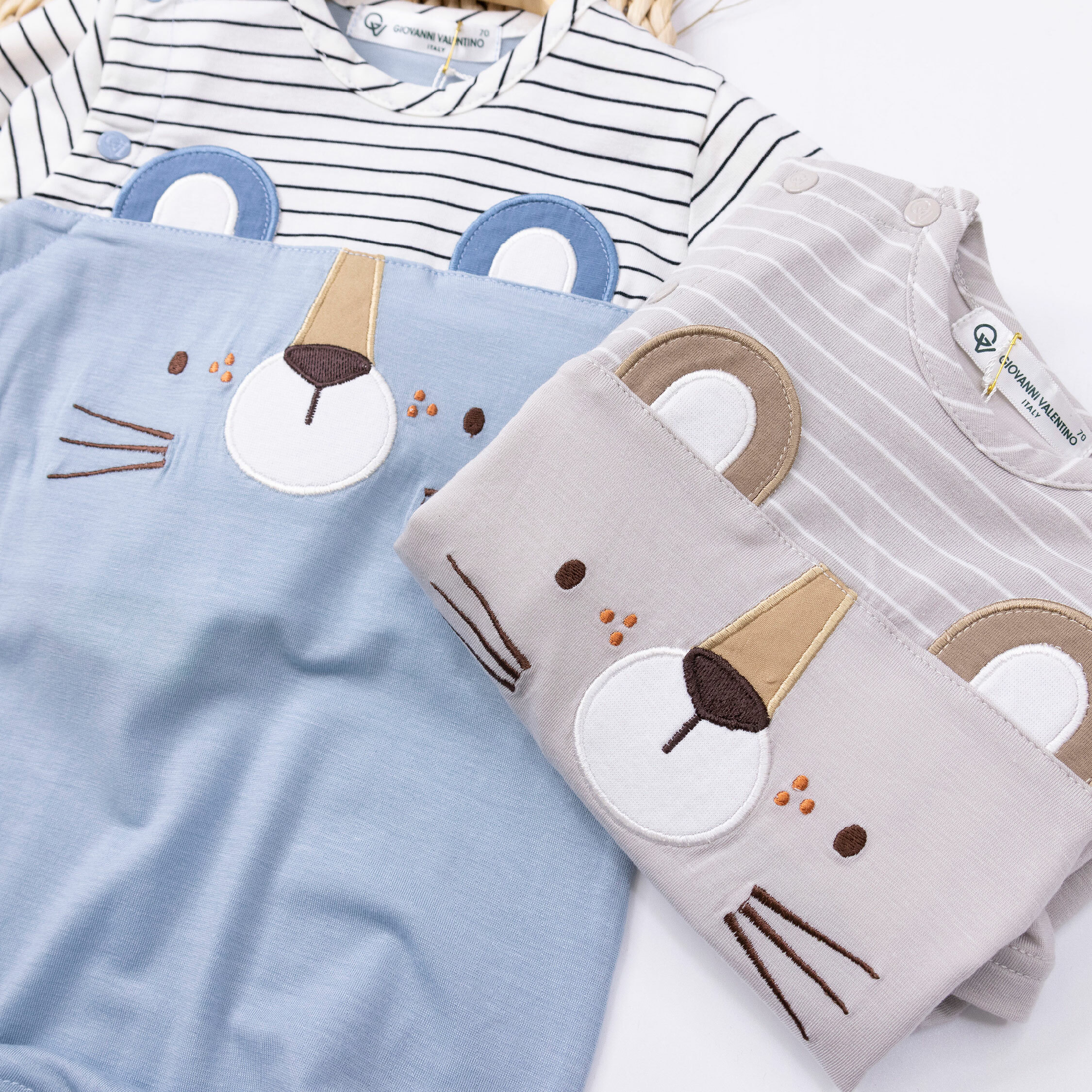 范侖鐵諾【32021】呆萌小老虎條紋拼接連身裝＊二色