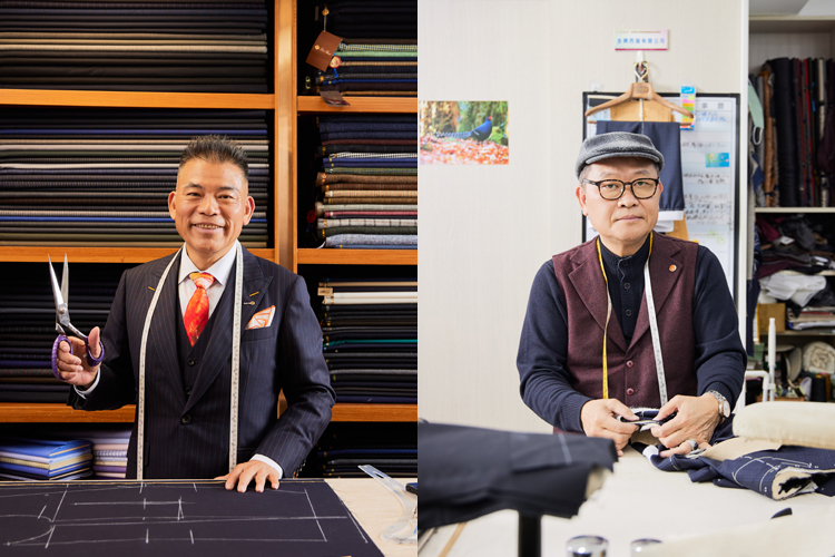 金興西服共同創辦人游金塗與邱文興