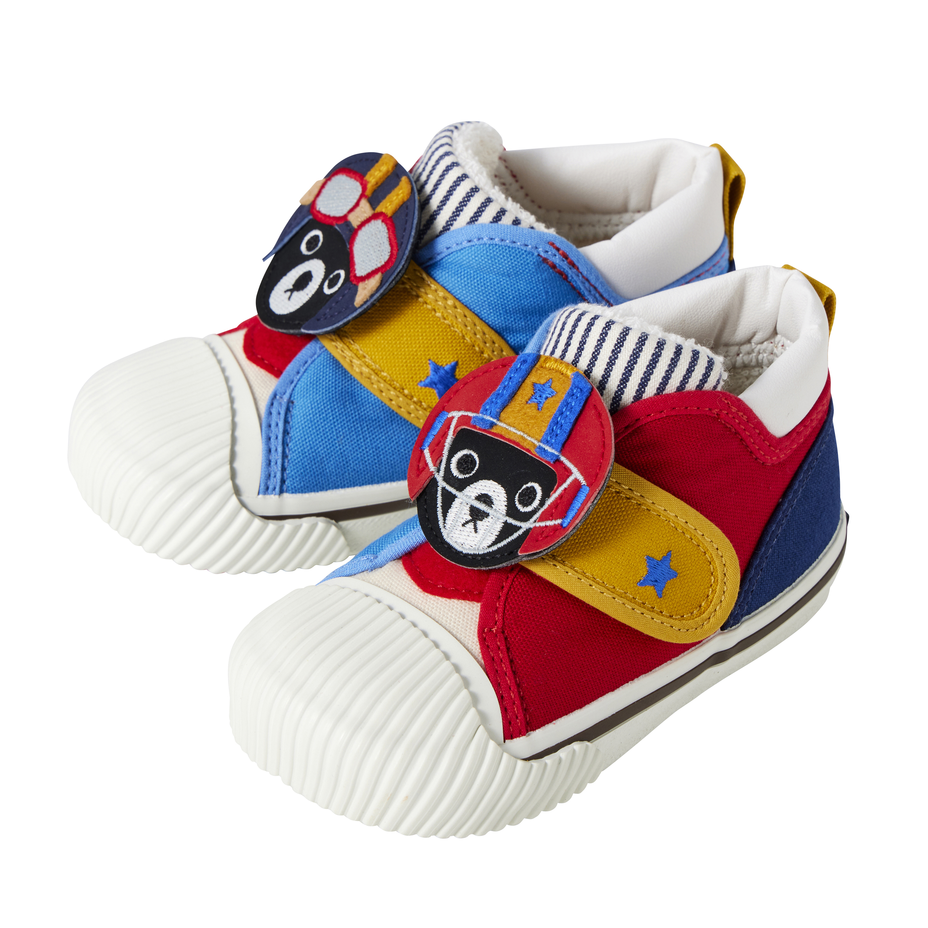 DOUBLE_B 全明星夢想B君大頭拼色條紋二段鞋-紅