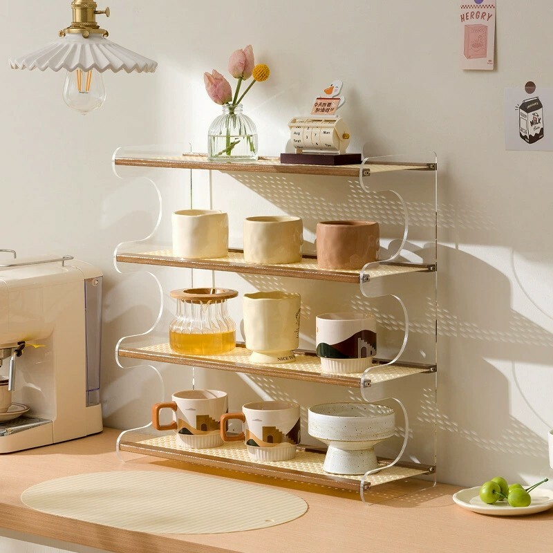 《5741》中式透明懸浮感杯具收納展示架