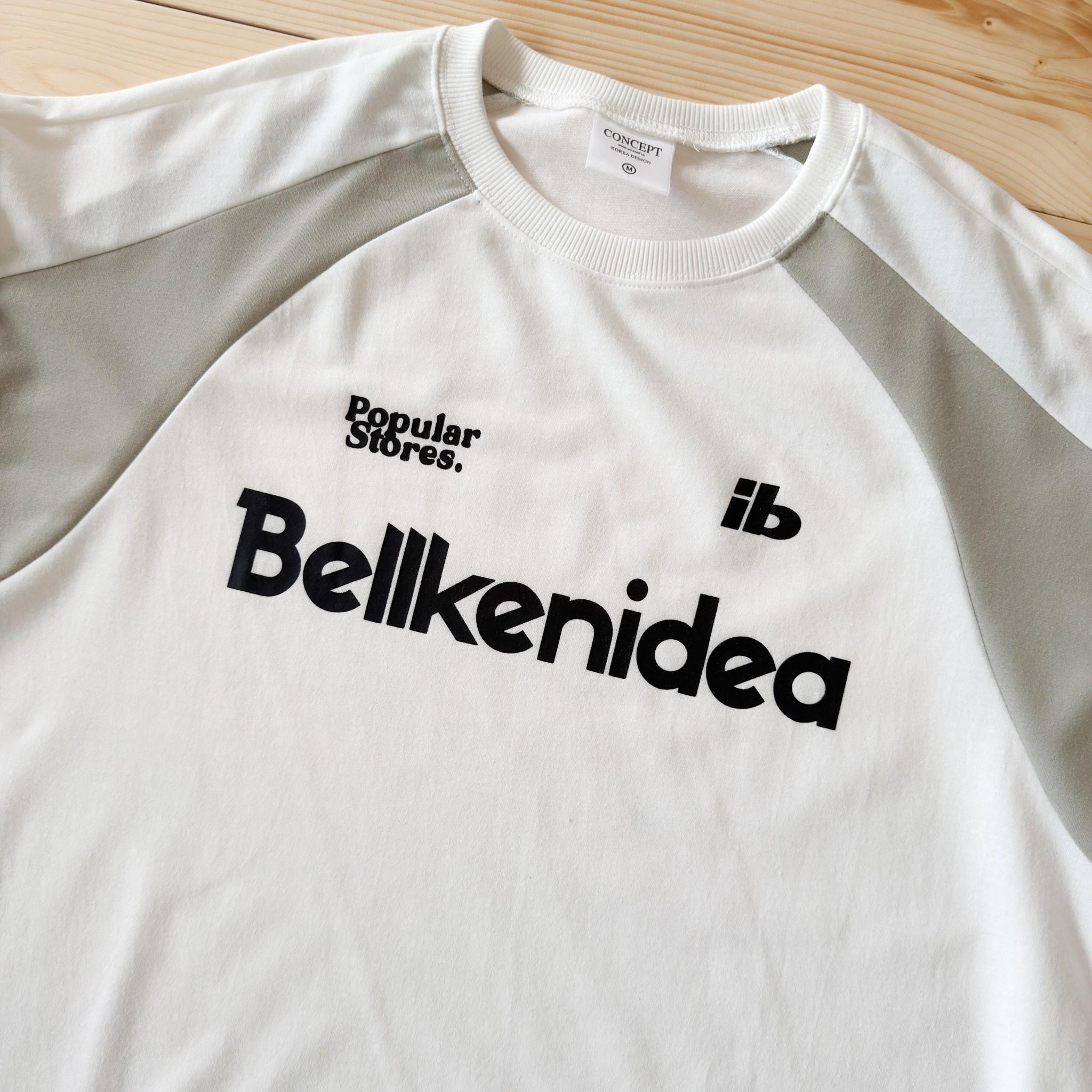 韓國短袖 Bellkenidea 肩袖拼接短T 80831