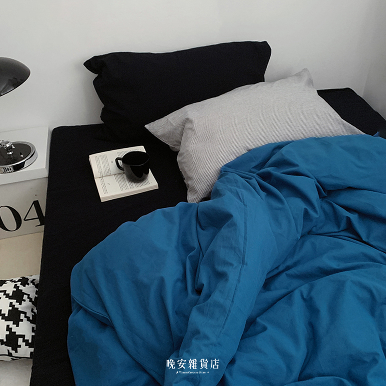 拼接色純棉【夜幕序曲】床單床包組