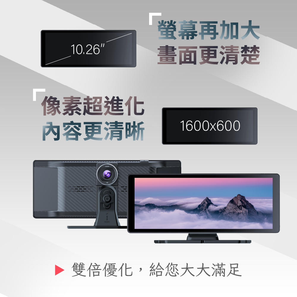 【ALC】汽車CarPlay多功能智慧顯示屏前後鏡行車記錄器(i10+i10R)