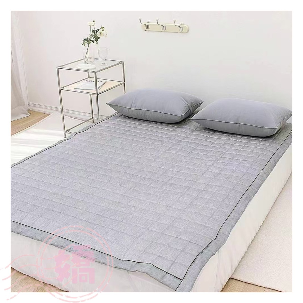 K31004涼感紗床墊(大'小)(灰'白)