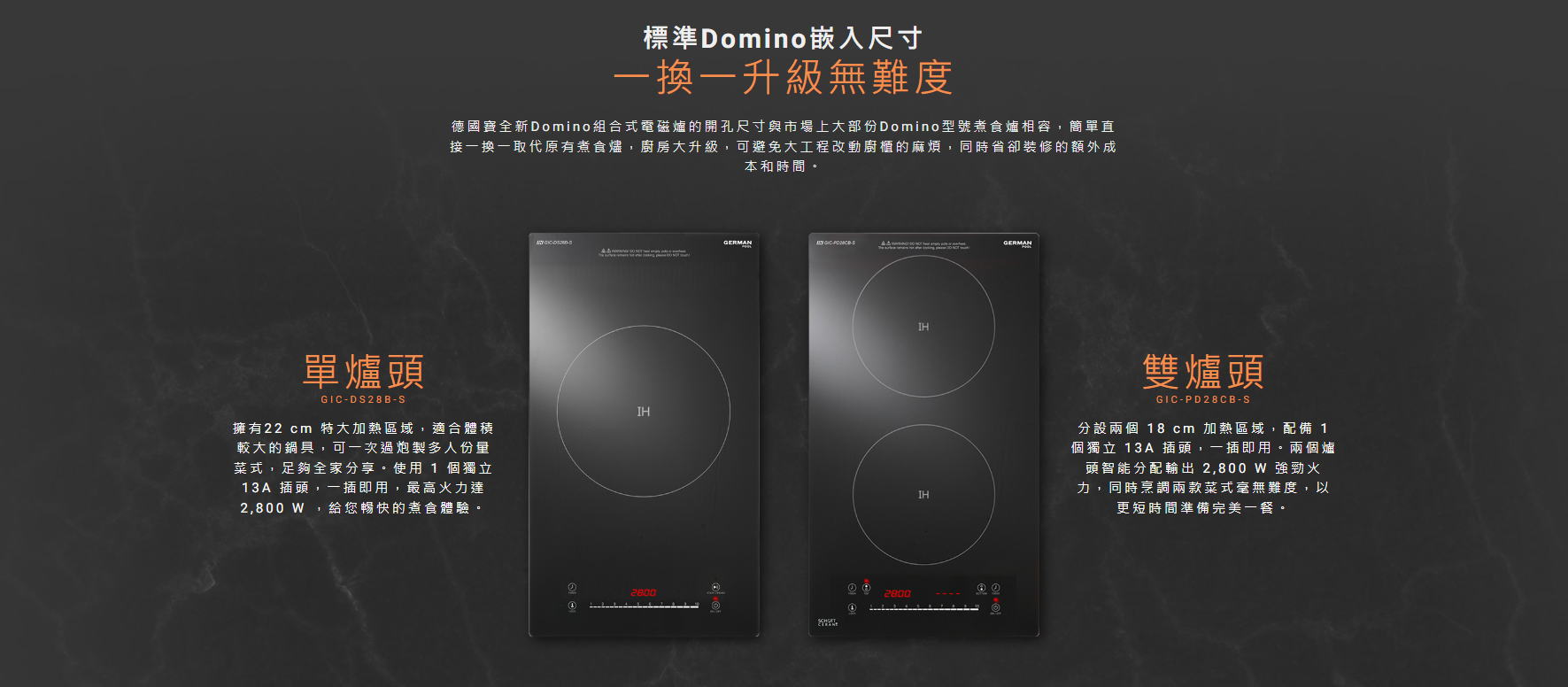 一換一, 升級, 簡單直接一換一取代原有煮食燼,廚房大升級,可避免大工程改動廚櫃的麻煩,同時省卻裝修的額外成本和時間