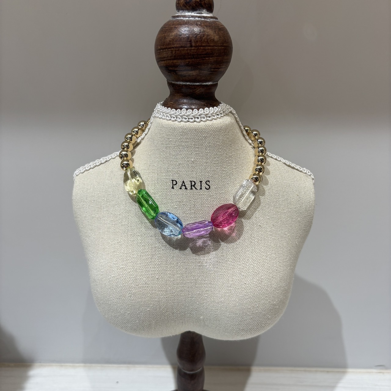 Salon de Peony 彩虹糖果水晶項鍊