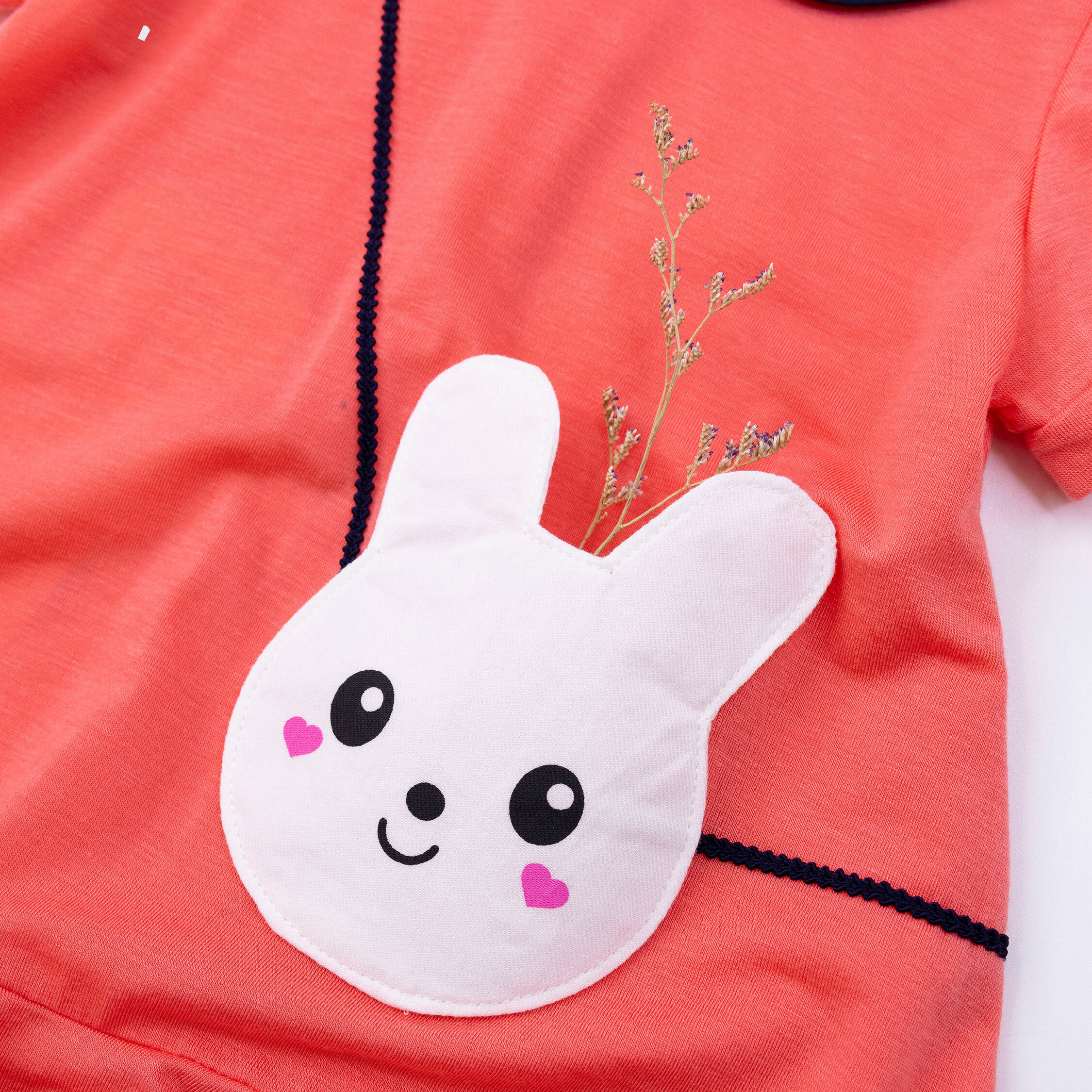 波紳士【22030】可愛兔兔造型口袋親膚天絲洋裝