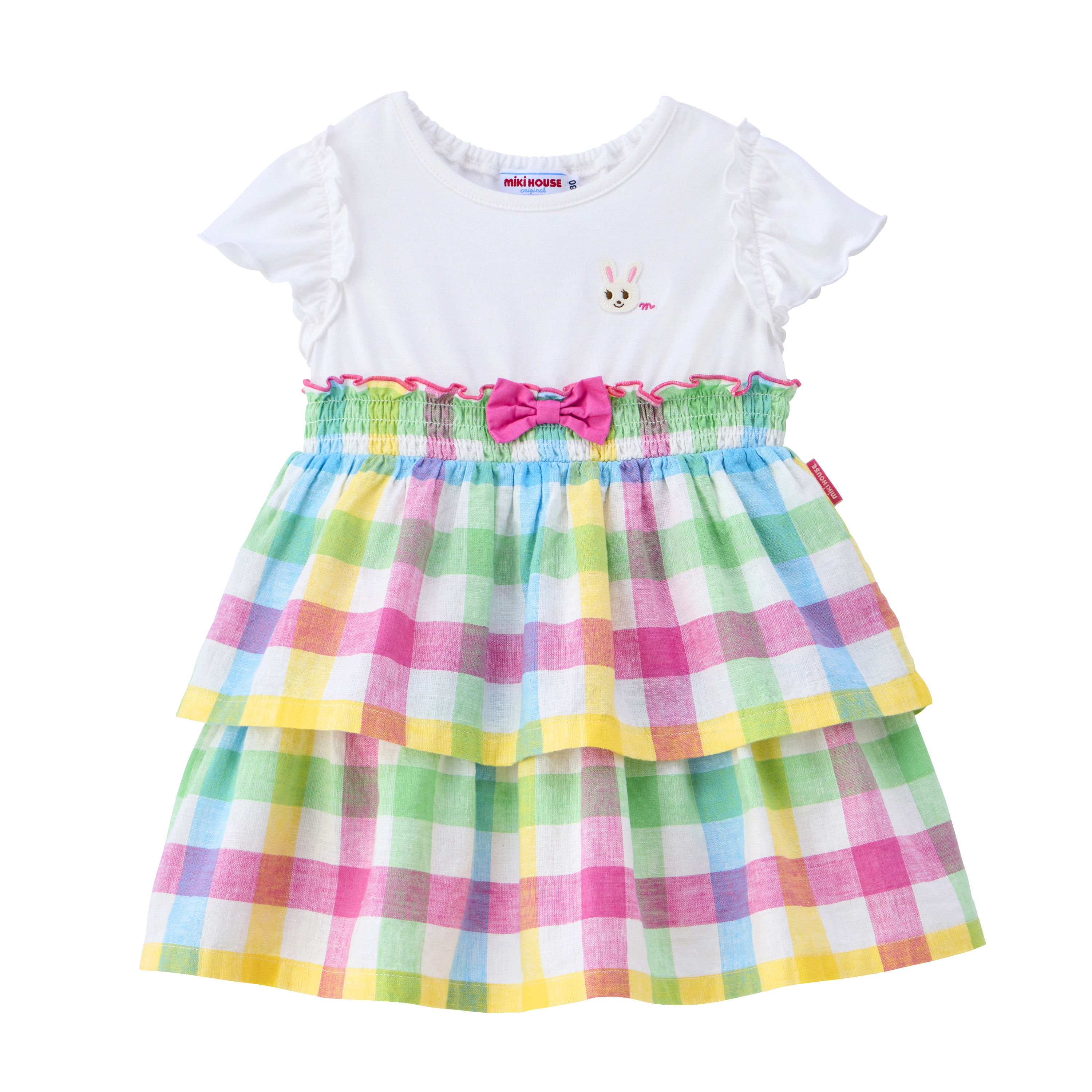 舞颯兔A字兩層設計洋裝-多色