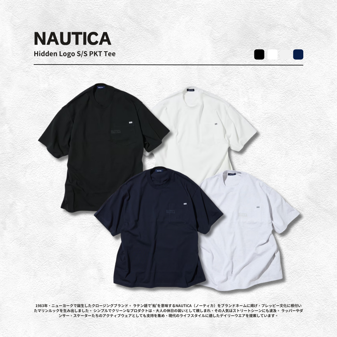 "代購" NAUTICA Hidden Logo S/S PKT Tee 口袋短踢