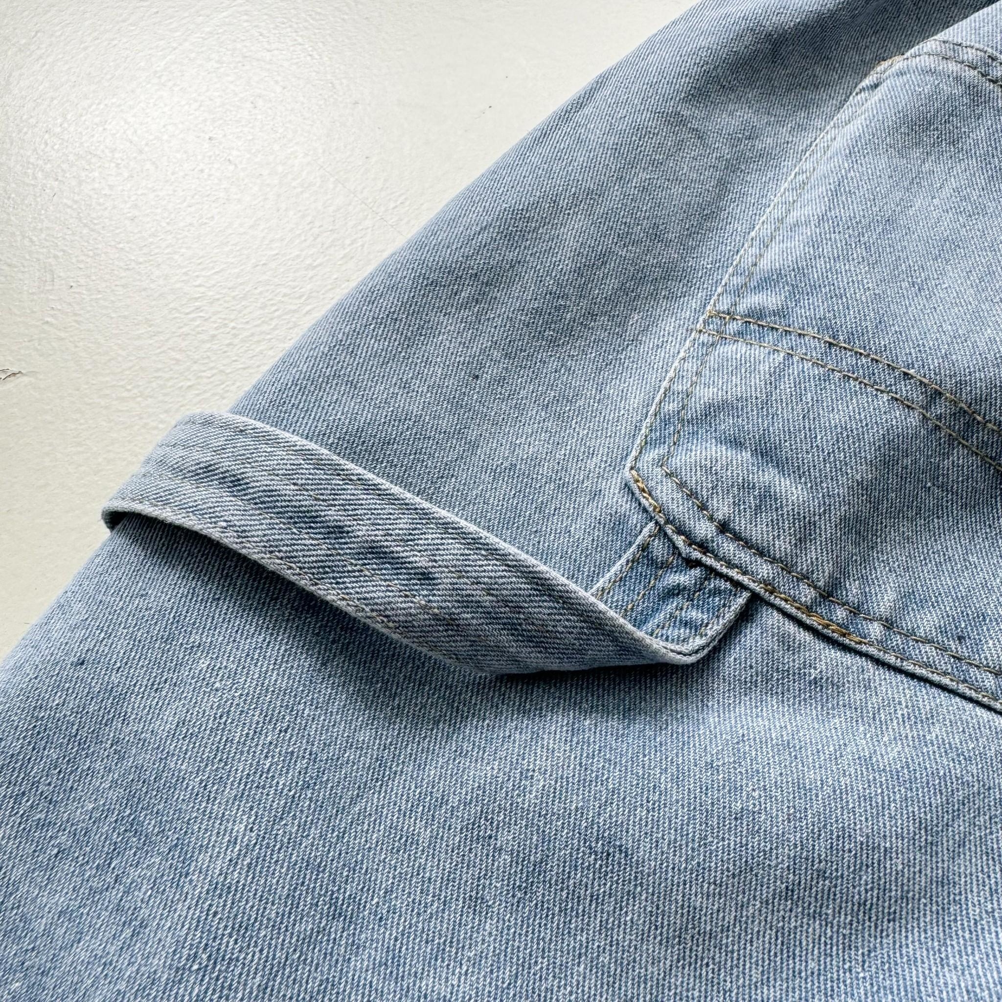 韓國短褲 畫家水洗工作牛仔短褲 80576