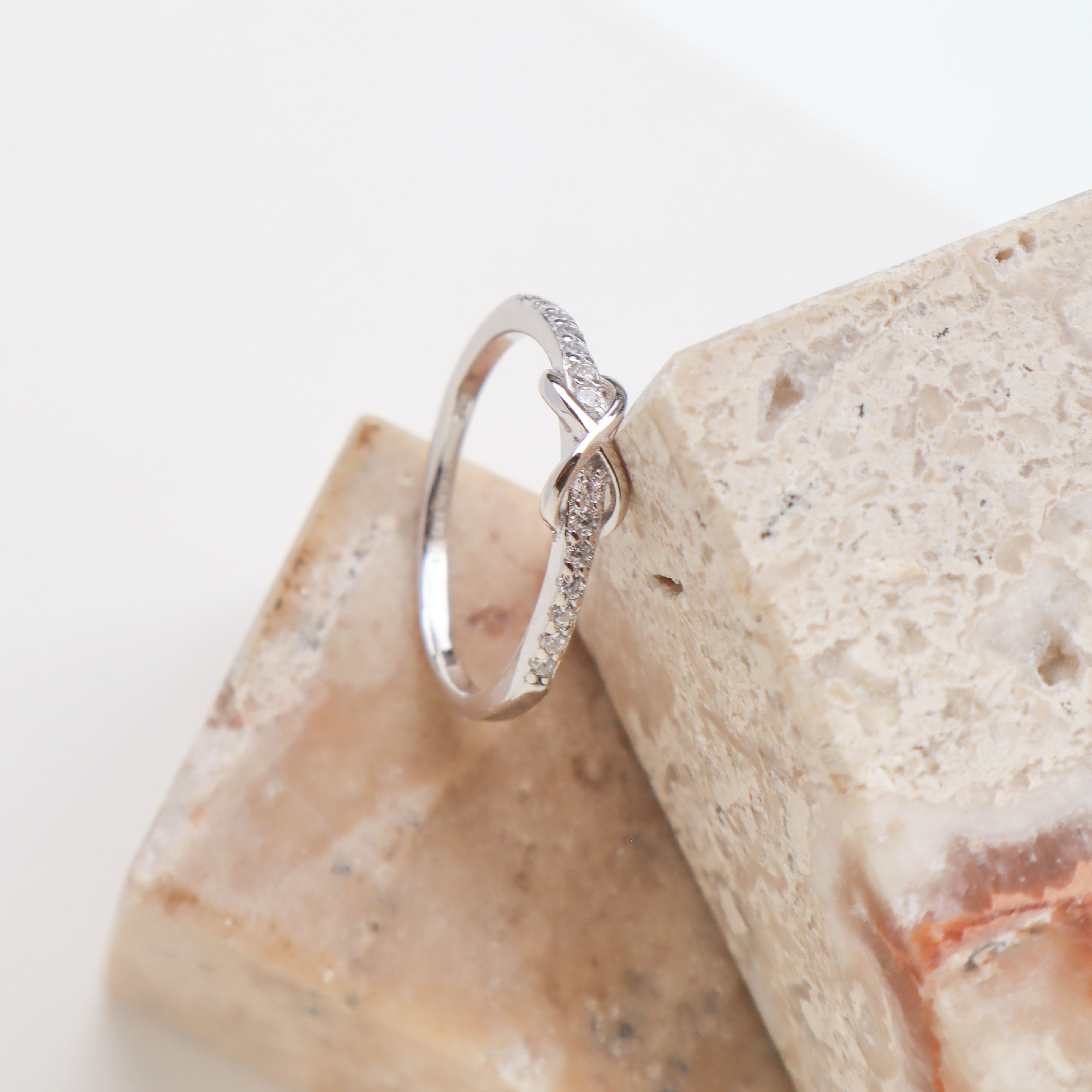 Silver/無限誓約排鑽戒指