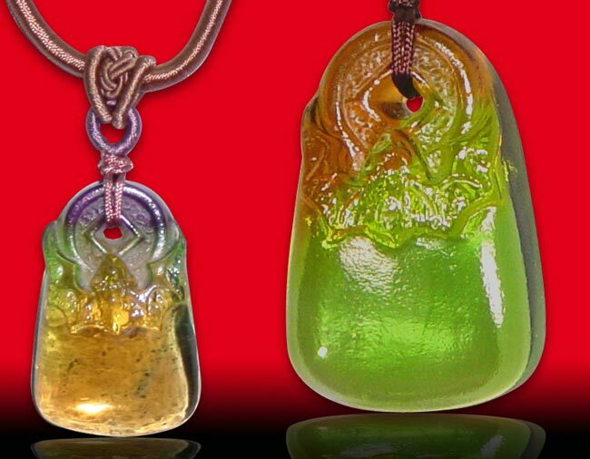 鹿港窯水晶琉璃|福在眼前項鍊 開運納福平安喜樂隨身相伴