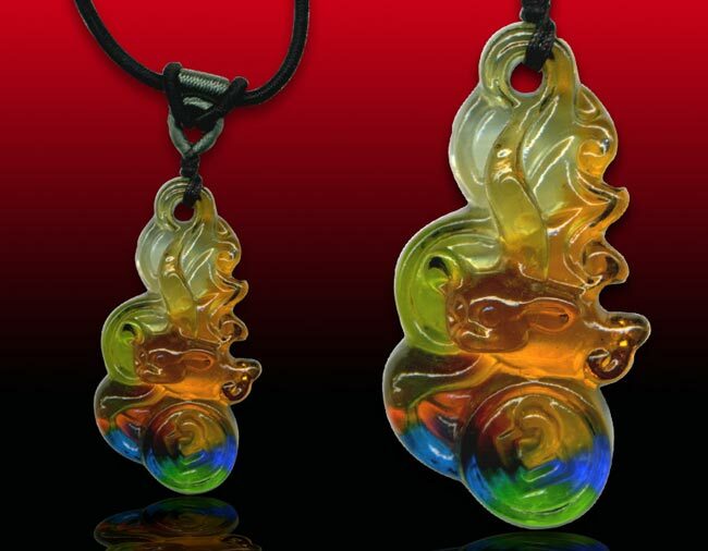 鹿港窯水晶琉璃|福在眼前項鍊 開運納福平安喜樂隨身相伴