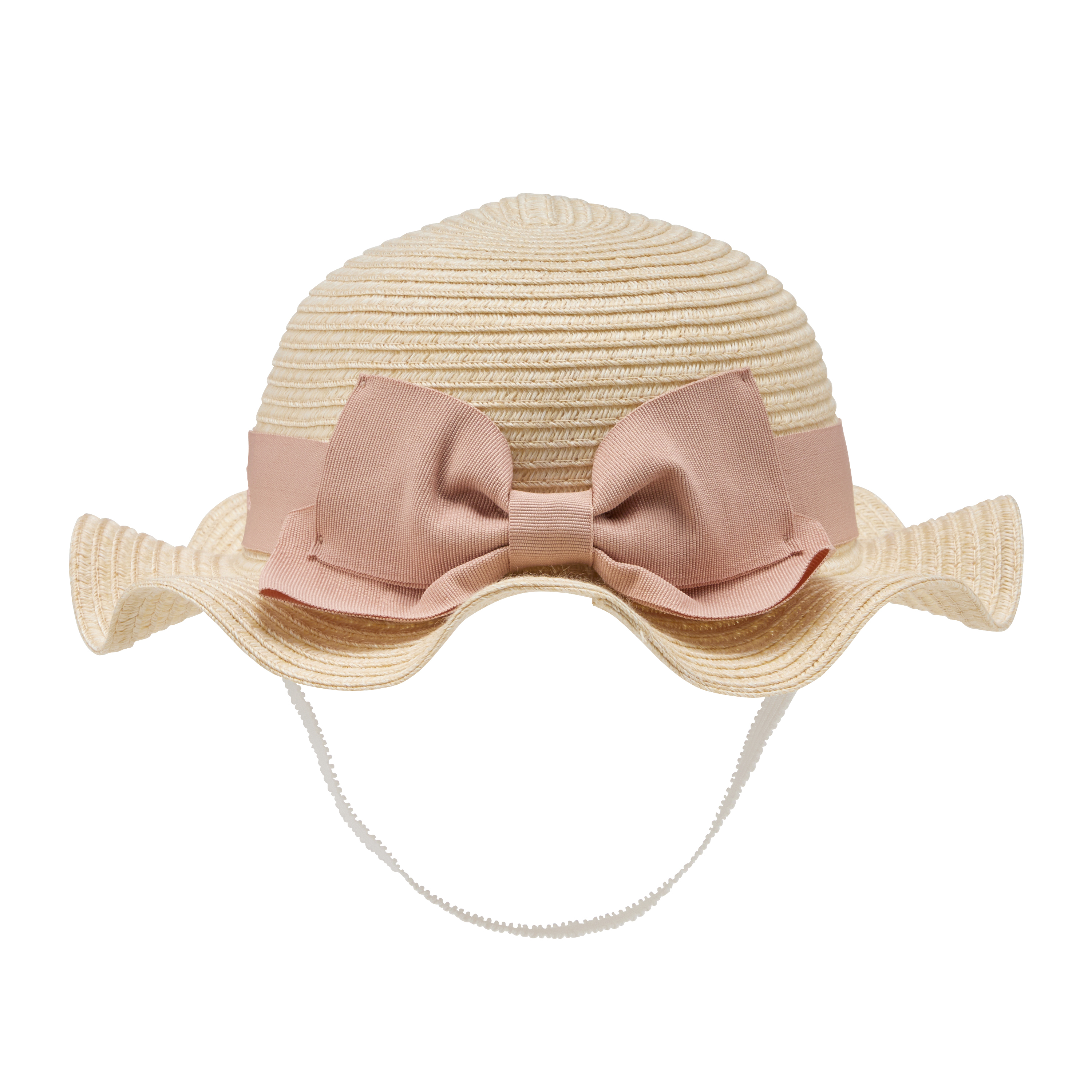 抗UV 蝴蝶結編織帽-粉