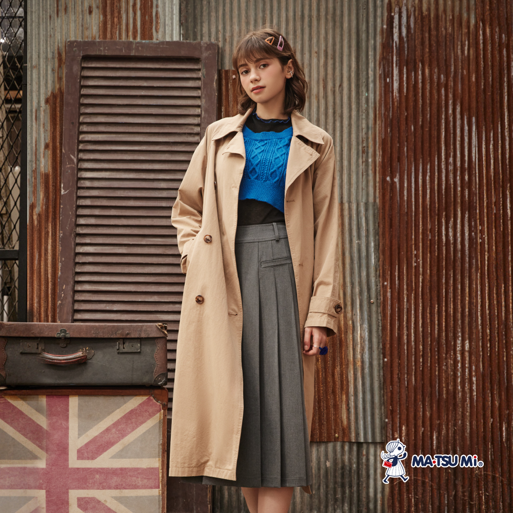 MA‧TSU Mi 短版外搭針織麻花背心(深藍.黑)