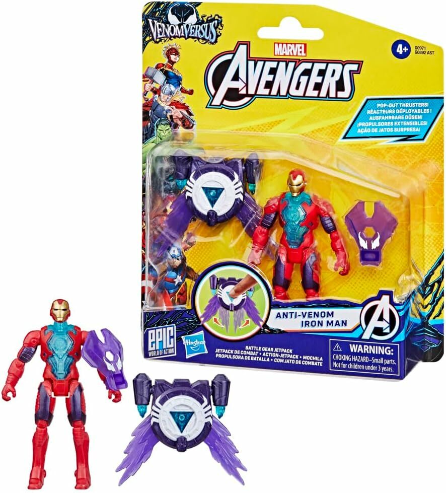 《 孩之寶 HASBRO 》  漫威復仇者 4吋猛毒宇宙人物組(混裝)