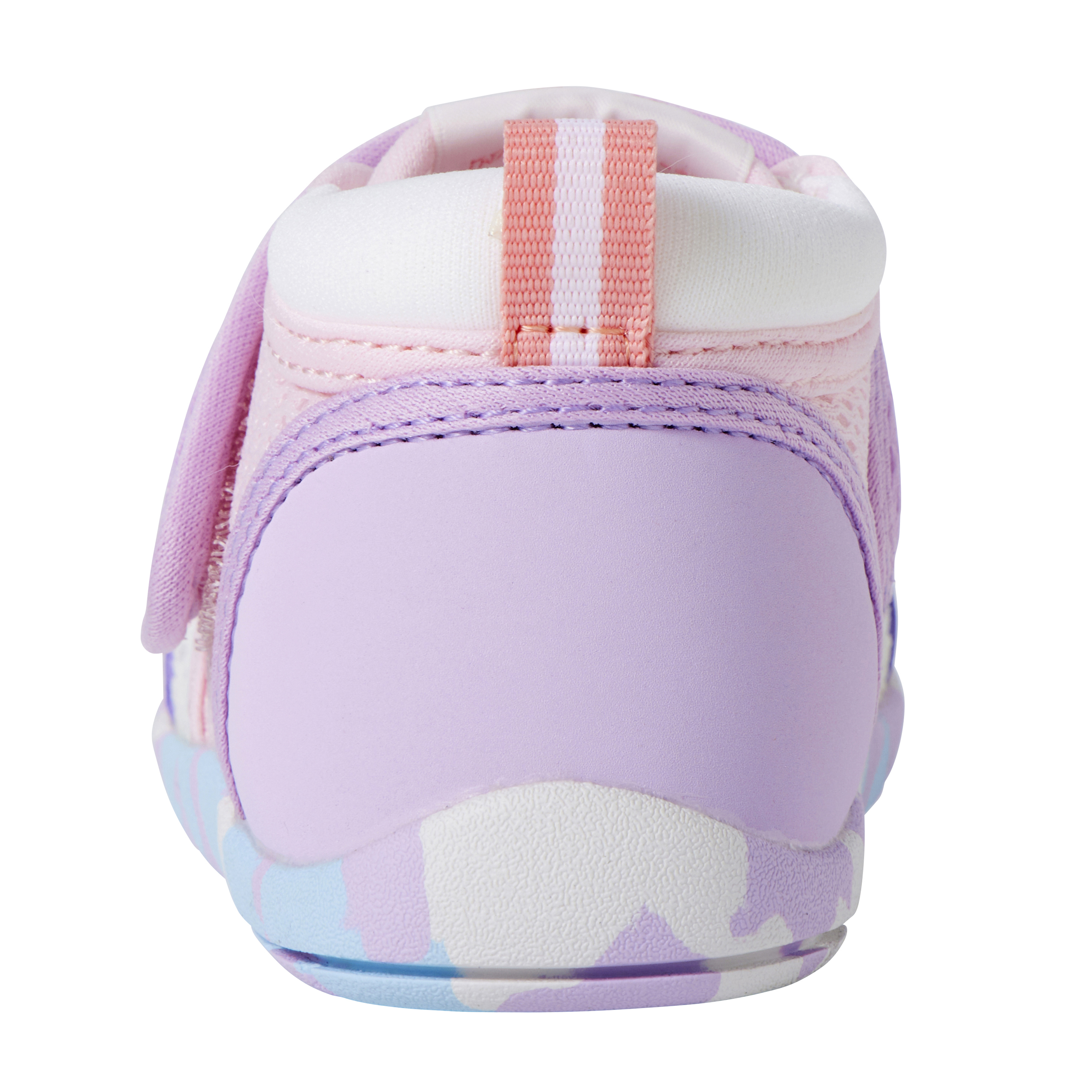 彩色LOGO雙層網眼二段鞋 ( 鞋底大理石紋理 )-淡紫