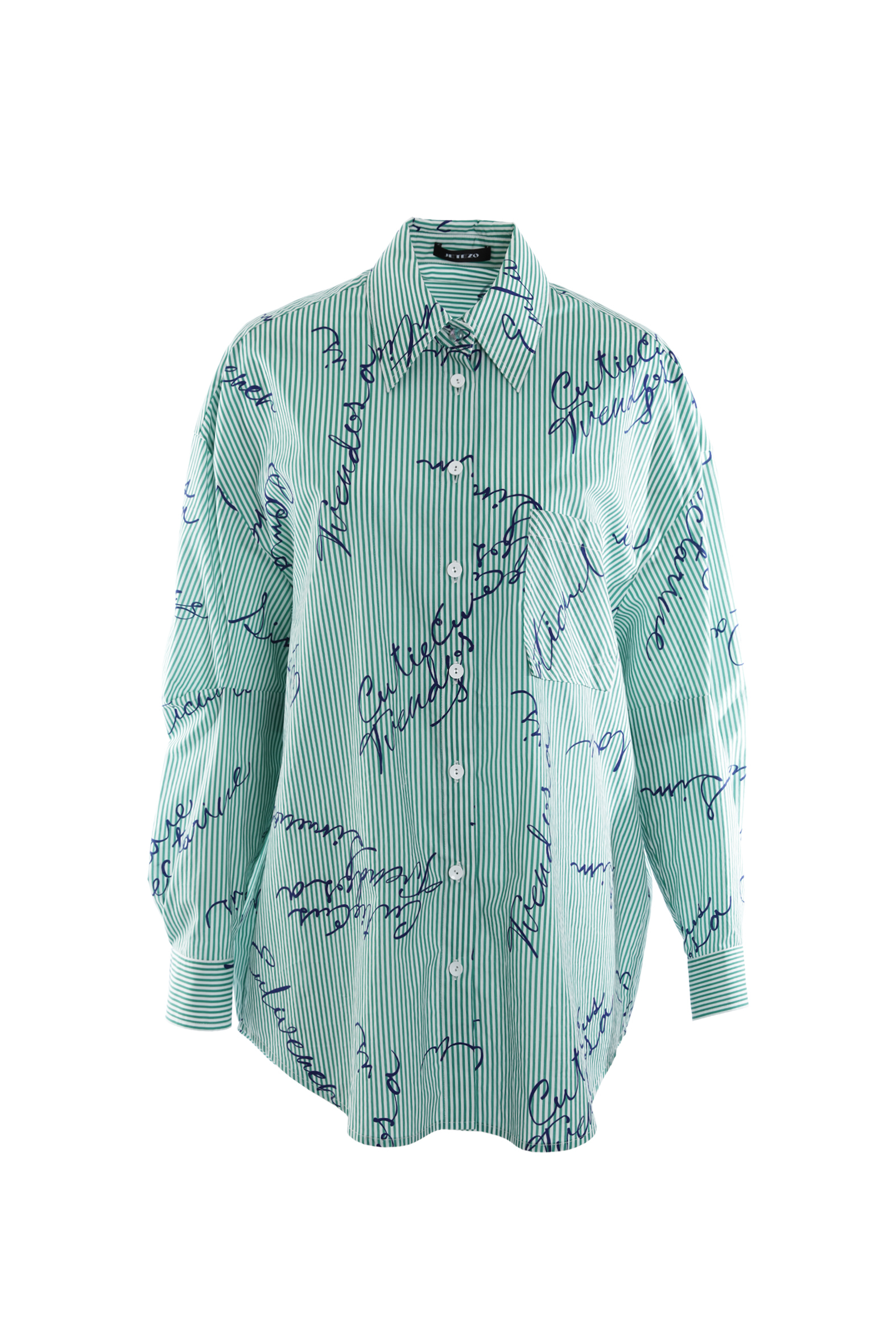 BE10003A1 字母藝術條紋外套式長襯衫