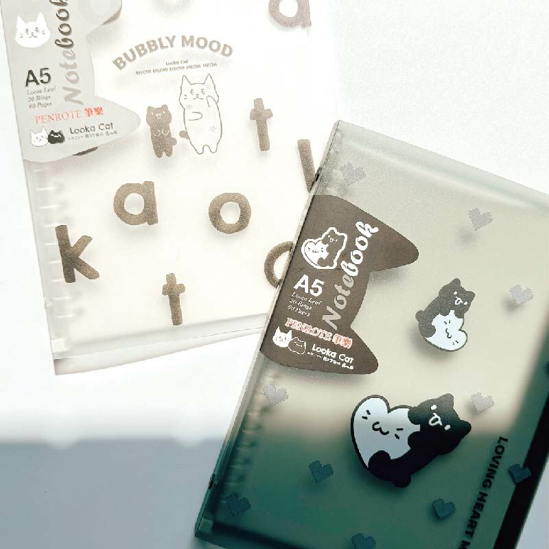 【PENROTE筆樂】露咖貓 聯名 A5-20孔活頁筆記本