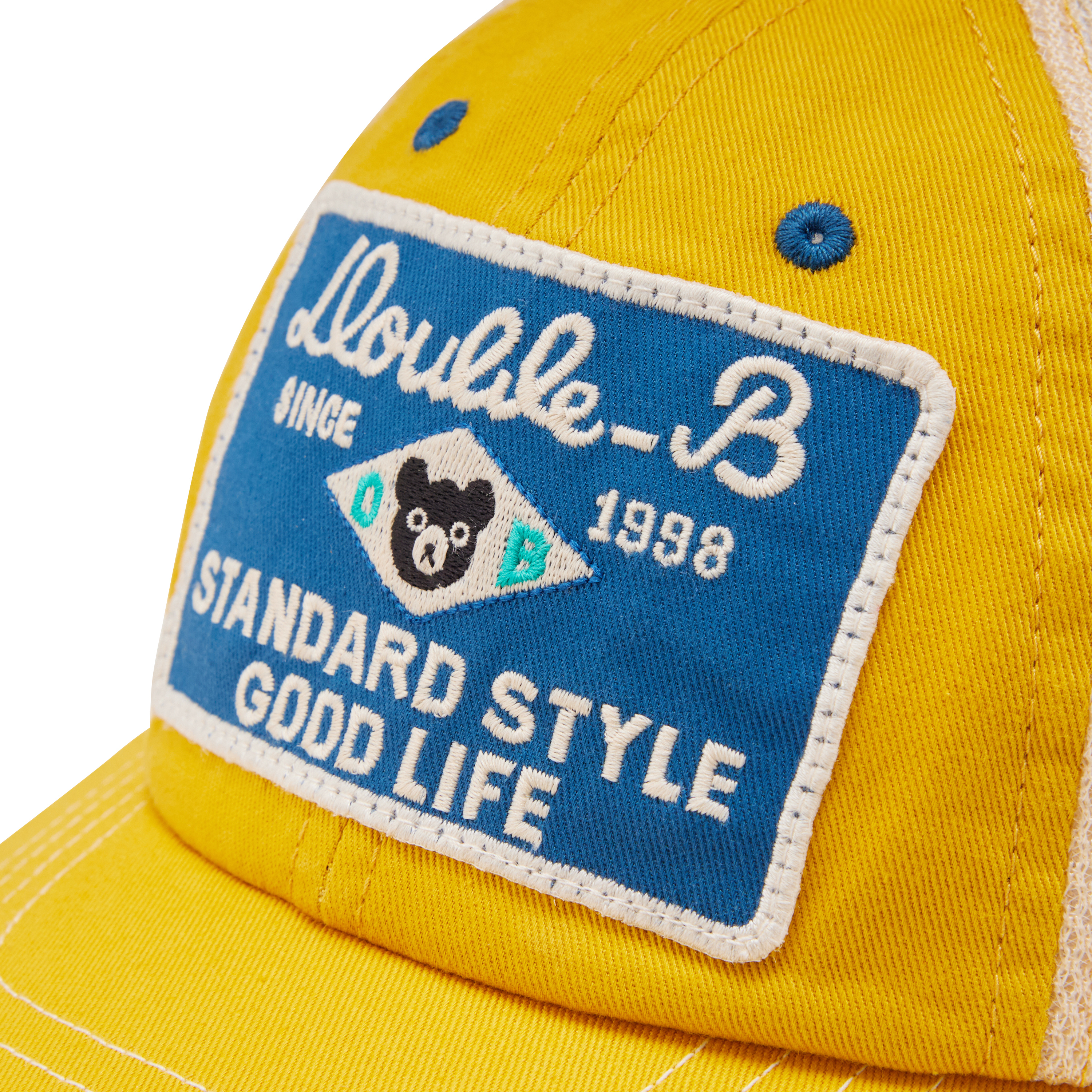 DOUBLE_B 徽章卡車帽/棒球帽-黃