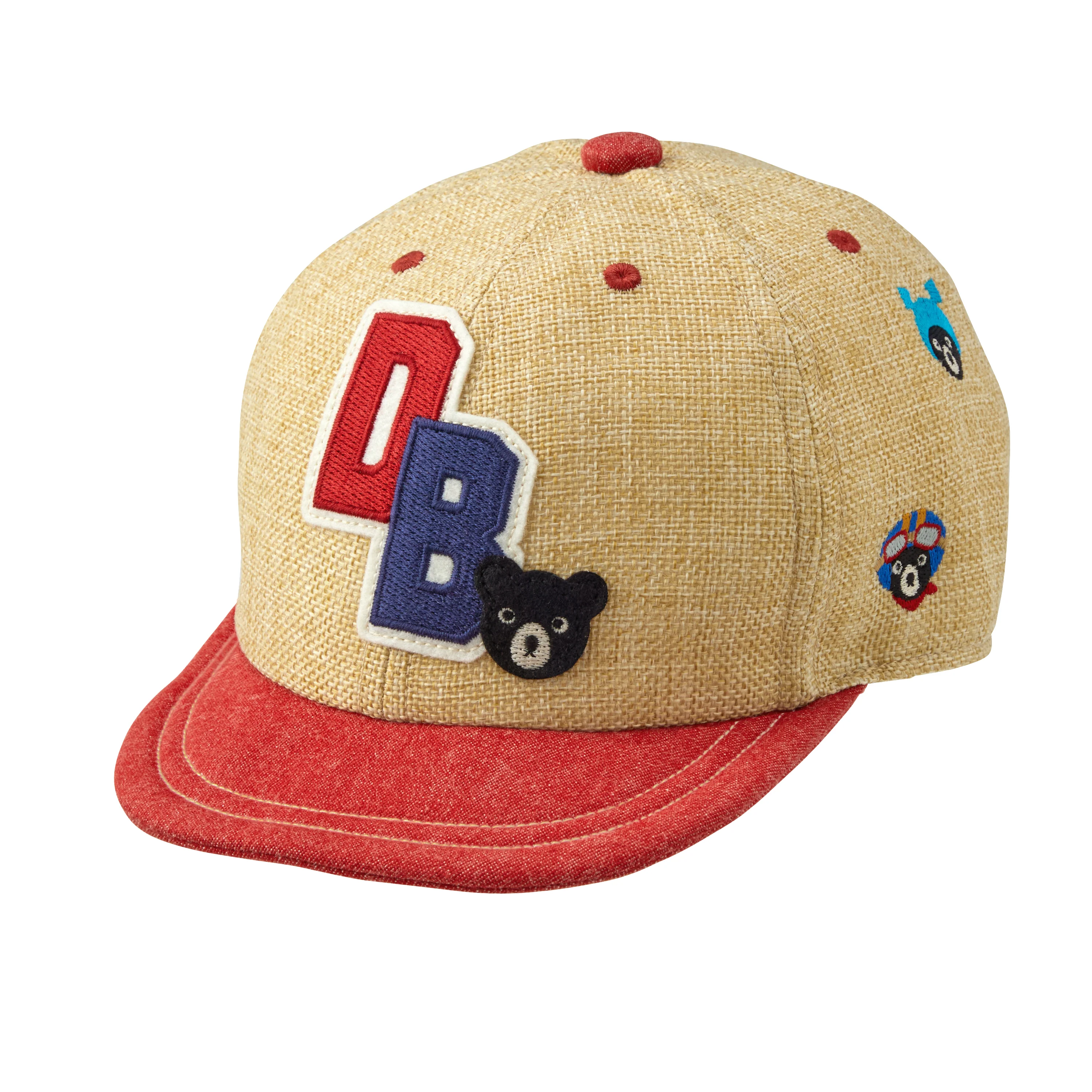 DOUBLE_B 全明星夢想拼接鴨舌帽-紅