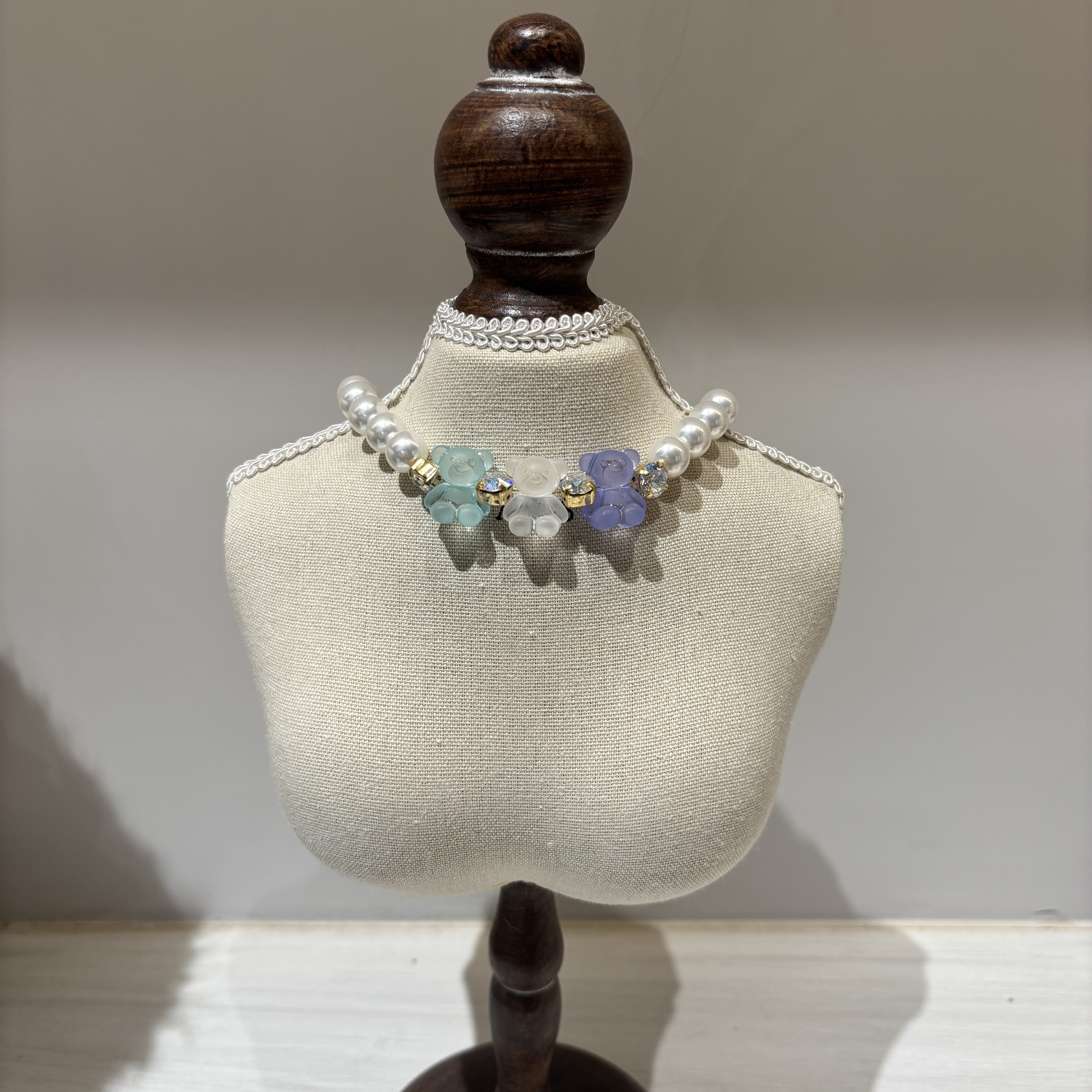 Salon de Peony 軟糖小熊珍珠項鍊